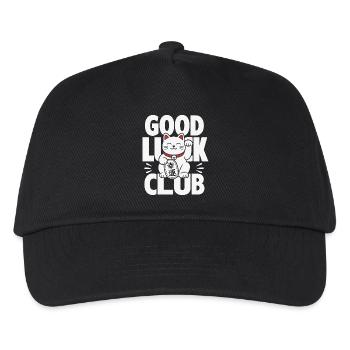 Good Luck Club Lucky Cat - Kinder Basecap - Schwarz - Vorne