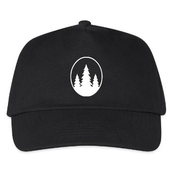 Waldsilhouette im Oval - Kinder Basecap - Schwarz - Vorne