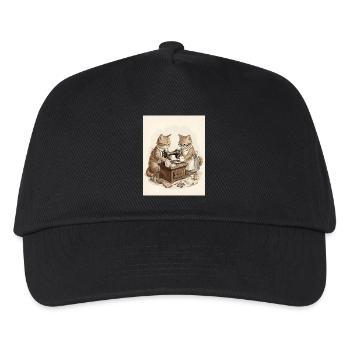 Tailleurs à moustaches chez Vintage Sewing - Casquette de baseball Enfant - noir - Devant