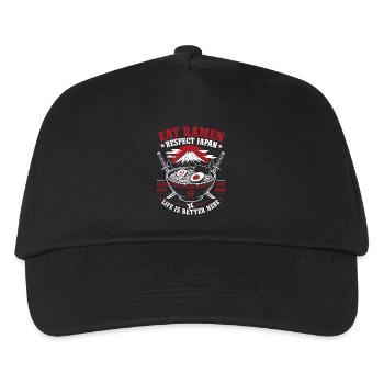 Eat Ramen Respect Japan - Kinder Basecap - Schwarz - Vorne