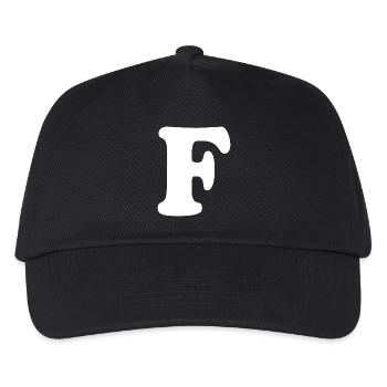 Grande impression en F | Lettre F | F Logo - Casquette de baseball Enfant - noir - Devant