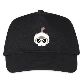 Chat Kawaii aux yeux étoilés - Casquette de baseball Enfant - noir - Devant