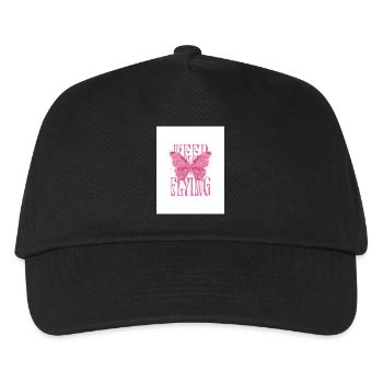 T-Shirt Girl Pink - Kinder Basecap - Schwarz - Vorne