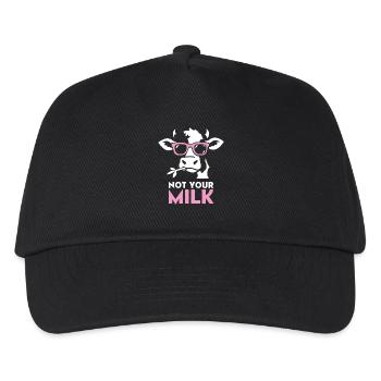Not Your Milk – Coole Kuh mit Sonnenbrille  - Kinder Basecap - Schwarz - Vorne