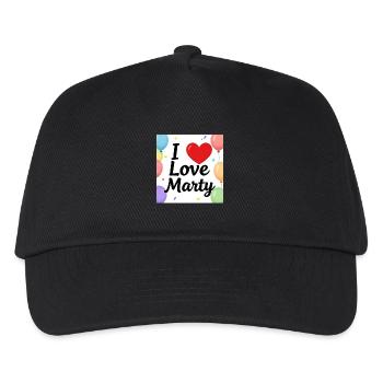 Ich liebe Marty Balloons - Kinder Basecap - Schwarz - Vorne