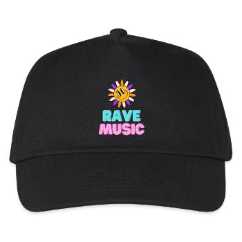 Sunshine Rave Music Néon Design - Casquette de baseball Enfant - noir - Devant