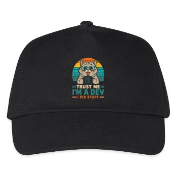 Croyez-moi, je suis développeur – programmeur chat - Casquette de baseball Enfant - noir - Devant