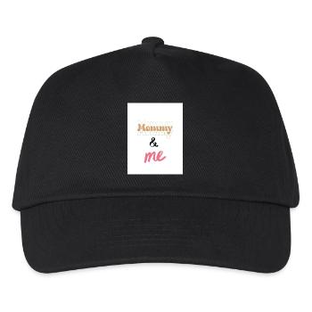 Mommy & Me Schriftzug Duo Design - Kinder Basecap - Schwarz - Vorne