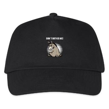 Don't Bother Me Esel Eselchen Eselhalter Muli  - Kinder Basecap - Schwarz - Vorne