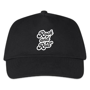 Logo-shirt du manuscrit Rock and Roll - Casquette de baseball Enfant - noir - Devant