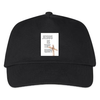 Jesus Is The Way Cross-Grafik - Kinder Basecap - Schwarz - Vorne