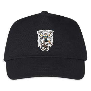Fahrräder Schweiß & Glory Gravel Radfahren Pop Art - Kinder Basecap - Schwarz - Vorne