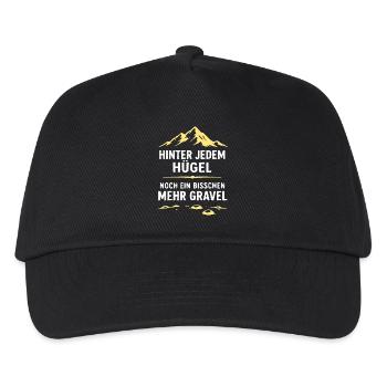 Hinter jedem Hügel Gravel - Kinder Basecap - Schwarz - Vorne