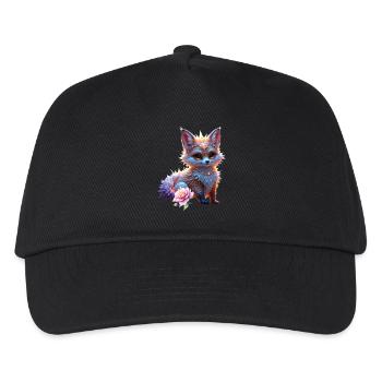 Fuchs-Saphir-Fantasie - Kinder Basecap - Schwarz - Vorne