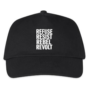 Refuse Resist Rebel Revolt - Kids’ Baseball Cap - black - Front