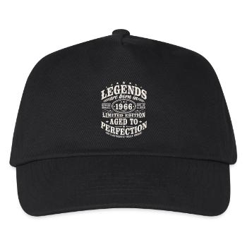 1966 Jahrgang Vintage Geburtstag Geschenk Retro - Kinder Basecap - Schwarz - Vorne