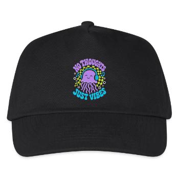 No Thoughts Just Vibes Jellyfish - Kids’ Baseball Cap - black - Front