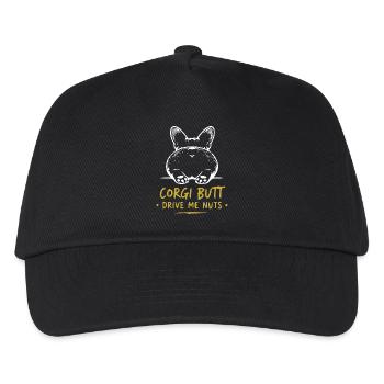 Corgi Butt Drive Me Nuts - Kinder Basecap - Schwarz - Vorne