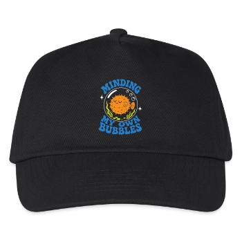 Minding My Own Bubbles Puffer Fish - Kids’ Baseball Cap - black - Front
