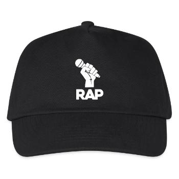 Rap Mic Silhouette - Kids’ Baseball Cap - black - Front