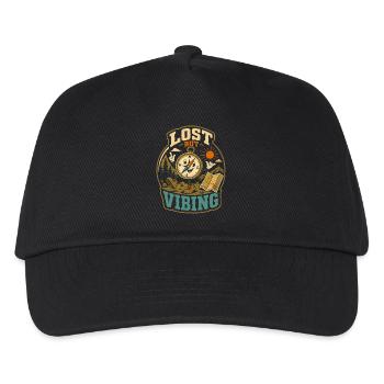 Lost But Vibing Wander Humor - Kids’ Baseball Cap - black - Front