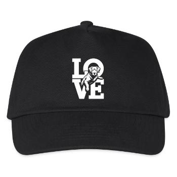 Hundetypografie LIEBE - Kinder Basecap - Schwarz - Vorne