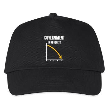 Government In Progress (Regierung Politik / NEG2C) - Kinder Basecap - Schwarz - Vorne