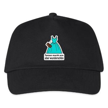 Tanzen Tanzkleid Tanzsport Tänzerin T-Shirt - Kinder Basecap - Schwarz - Vorne