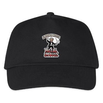 Klassik im Herzen Metal im Blut Dirigent Geschenk - Kinder Basecap - Schwarz - Vorne
