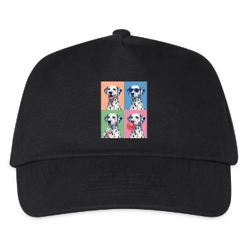 Hunde Dalmatiner Hund - Kinder Basecap - Schwarz - Vorne