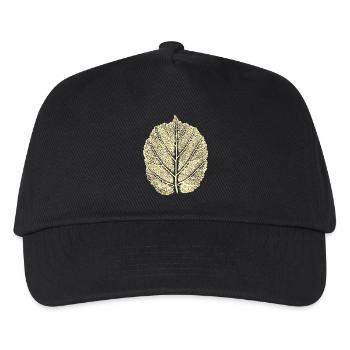Haselnussblatt / Blatt Hasel - Natur & Wald - Kinder Basecap - Schwarz - Vorne