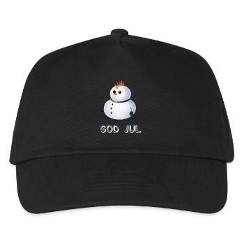 Gothic Schneemann God Jul - Schwedisch - Kinder Basecap - Schwarz - Vorne