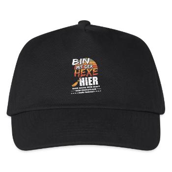 ich bin mit der Hexe hier! - Kinder Basecap - Schwarz - Vorne
