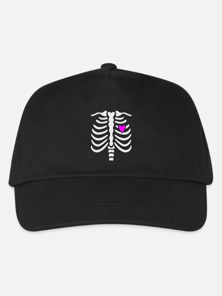 maternity_skeleton_top - Kinder Basecap - Schwarz