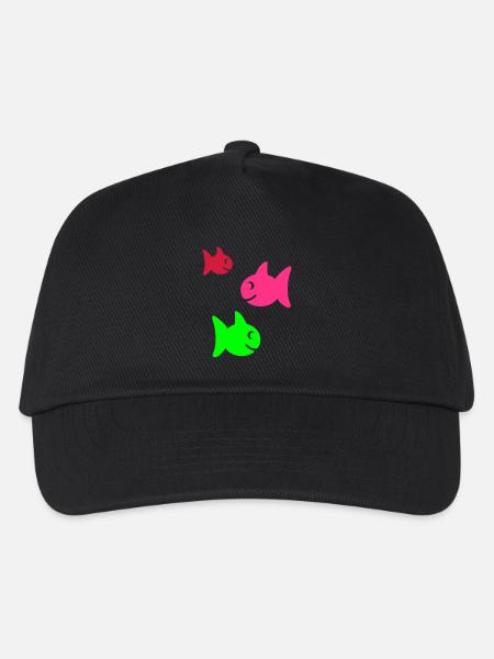 fische - Kinder Basecap - Schwarz