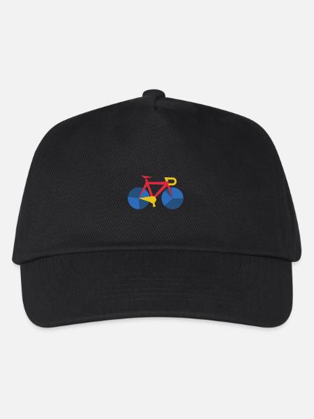 Rennrad Kunst Fahrrad Abstrakt - Kinder Basecap - Schwarz