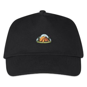 Camping Zelt Outdoor - Kinder Basecap - Schwarz - Vorne