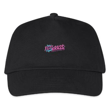 Fett Krass Retro Schriftzug - Kinder Basecap - Schwarz - Vorne