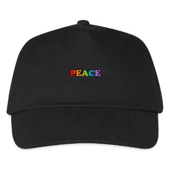 Friedens-Regenbogen - Kinder Basecap - Schwarz - Vorne