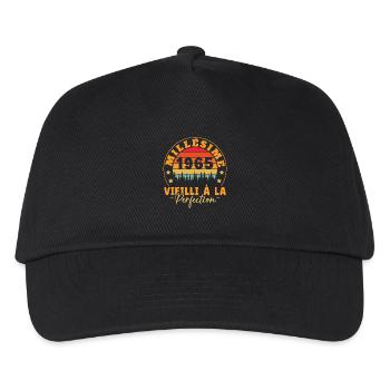 Jahrgang 1965, Jahrgang 1965 Geburtstagsgeschenk - Kinder Basecap - Schwarz - Vorne