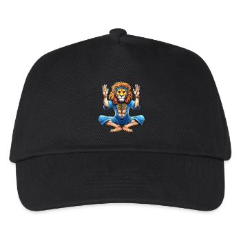 Löwe Yogi - Kinder Basecap - Schwarz - Vorne