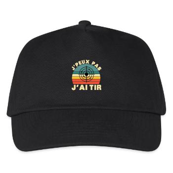 I Can't I Shot Humor Gift - Kinder Basecap - Schwarz - Vorne