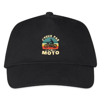Ich kann kein Motorrad-Humor-Geschenk haben - Kinder Basecap - Schwarz - Vorne