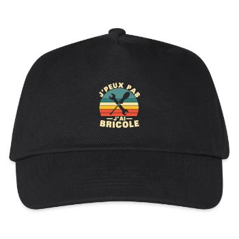 Je peux pas j'ai bricole Humour cadeau - Casquette de baseball Enfant - noir - Devant
