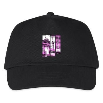 Berlin Skyline City Germany Collage Vintage - Kids’ Baseball Cap - black - Front