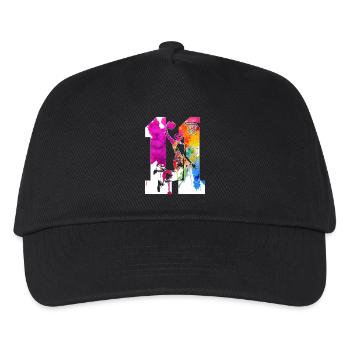 11TH BIRTHDAY BASKETBALL NUMBER 11 - Kids’ Baseball Cap - black - Front