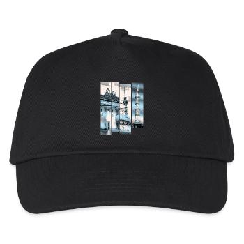 Berlin Skyline City Germany Collage Vintage - Kids’ Baseball Cap - black - Front