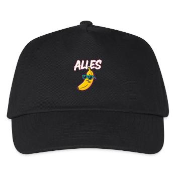 Lustiger Spruch Witzig Alles Banane Geschenkidee - Kinder Basecap - Schwarz - Vorne