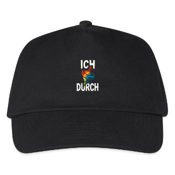 Lustiger Spruch Humor Ich Dreh Durch Geschenkidee - Kinder Basecap - Schwarz - Vorne