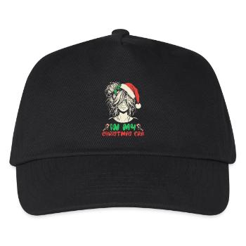 Weihnachten Xmas Spruch In My Christmas Era - Kinder Basecap - Schwarz - Vorne
